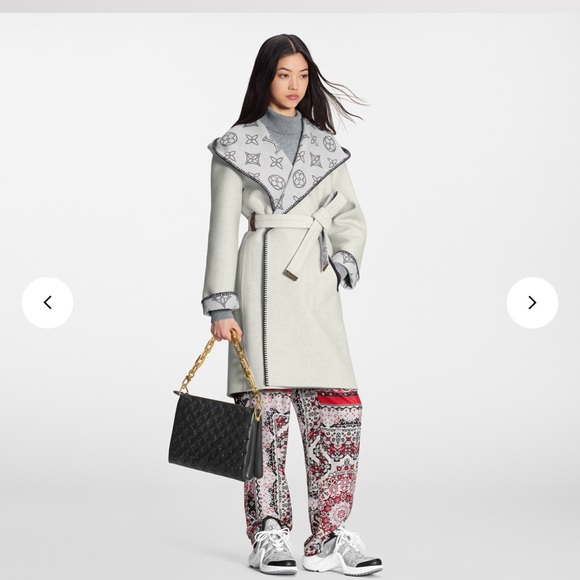 Reversible Mahina Monogram Wrap Coat 38 - Picture 3 of 11